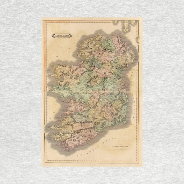 Vintage Map of Ireland (1831) by Bravuramedia